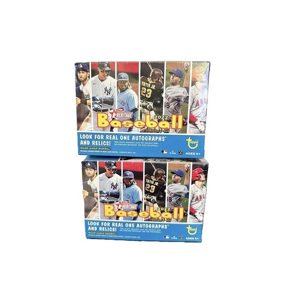 2 BOXES 2022 Topps Heritage Baseball 8 Pack Blaster Boxes Sealed - Picture 1 of 2